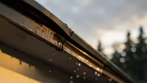 wykończenie dachu przy ścianie